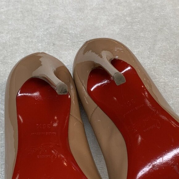 Christian Louboutin So Kate 120 Nude Patent Leather Pumps Heels - Picture 11 of 16